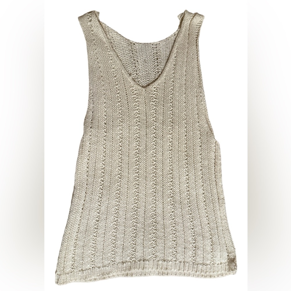 Vintage cream sweater tank top